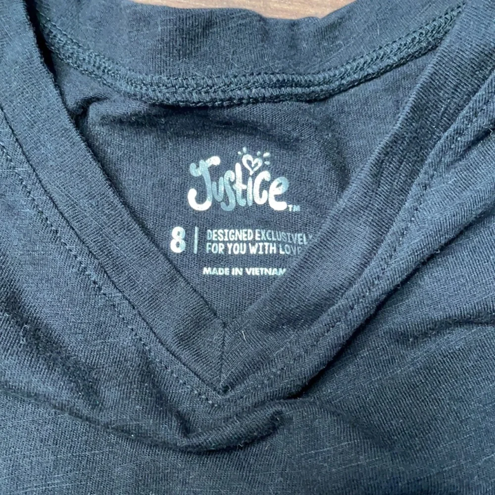 Justice black neck